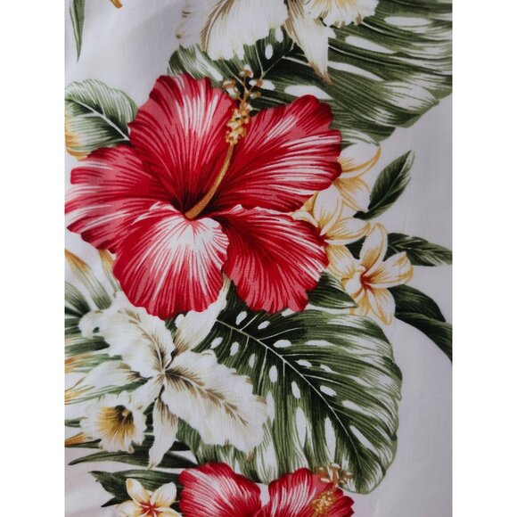Kalaheo 2XL Hawaiian Short Sleeve Shirt With Red Hibiscus Floral Design VTG - Picture 3 of 6